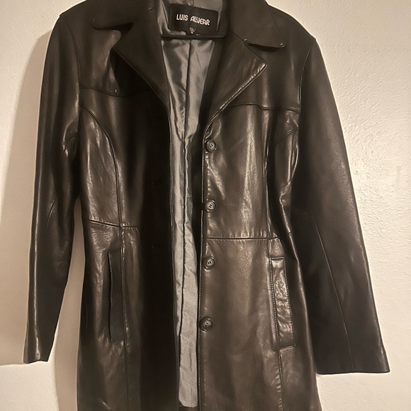 Luis Alvear Jackets & Blazers - Luis Aviar Black Leather Jacket for Women